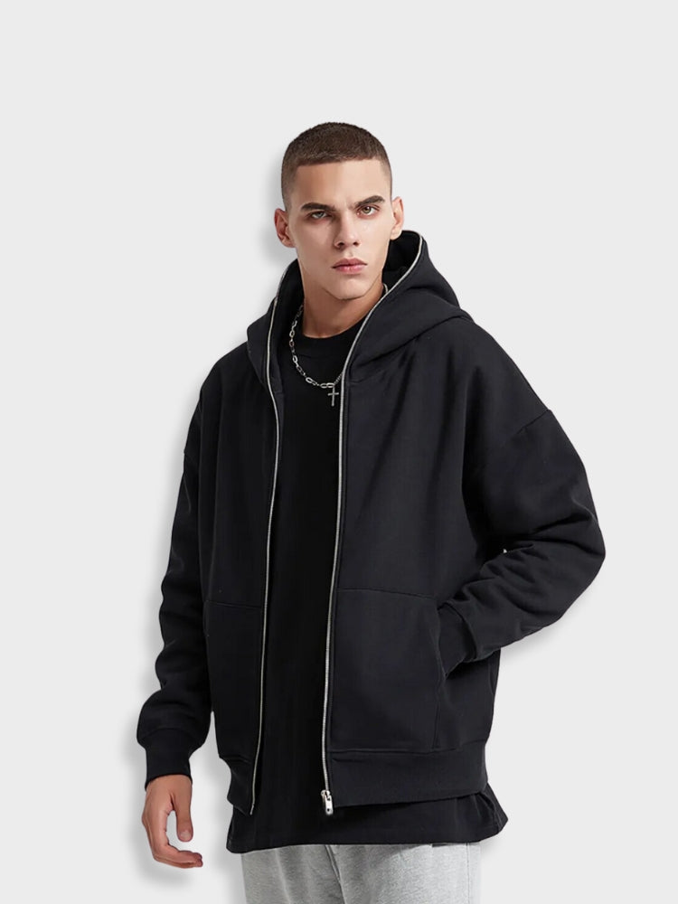 Mono Zipper with Hoodie