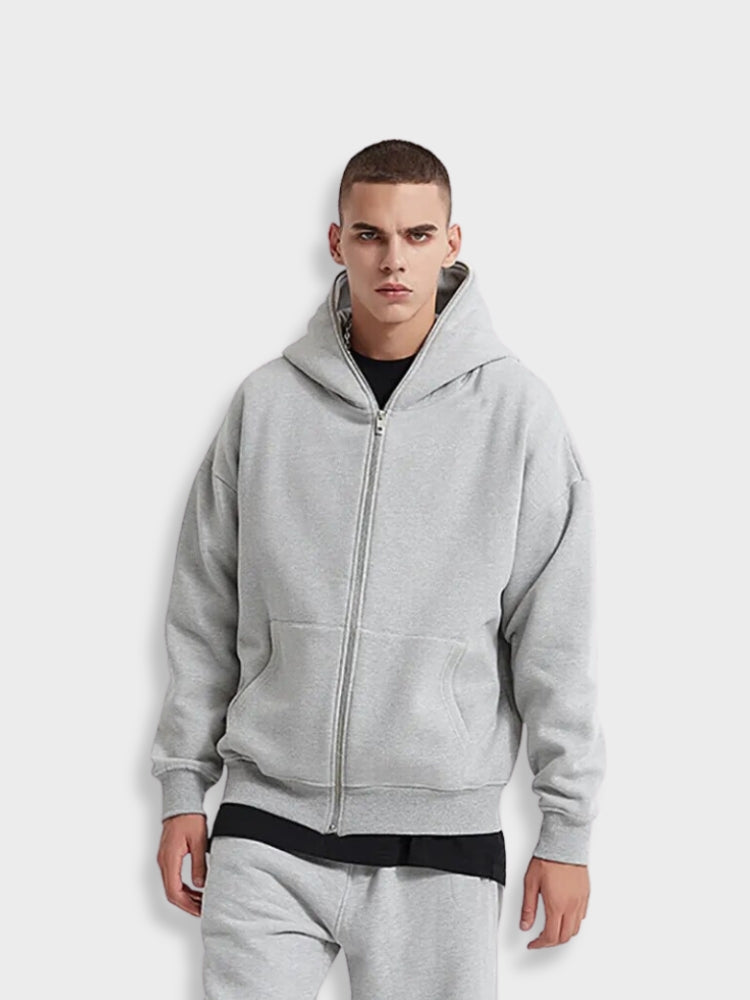 Mono Zipper with Hoodie
