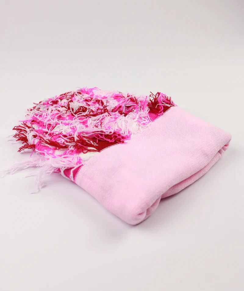 DISTRESSED BALACLAVA - Thunder pink