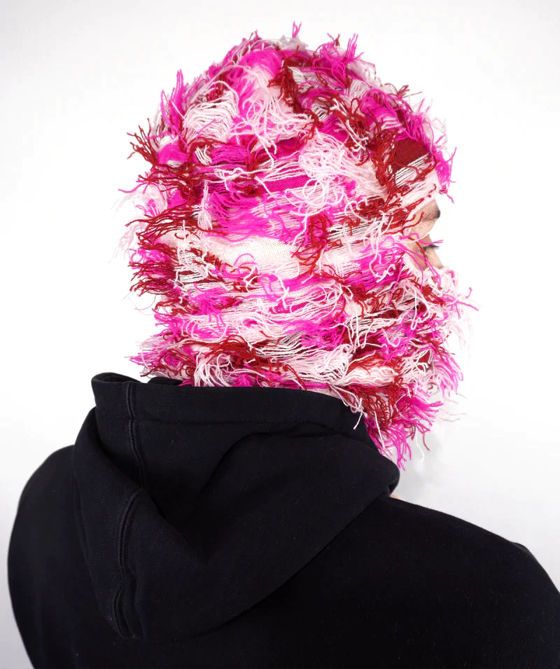 DISTRESSED BALACLAVA - Thunder pink